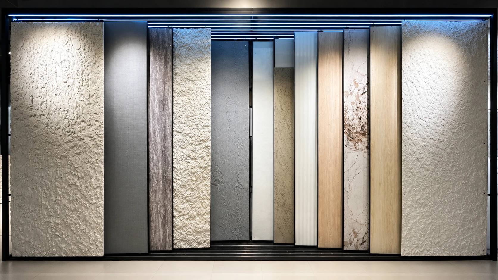 AKP New Decor Materials showroom and material displays in Dubai