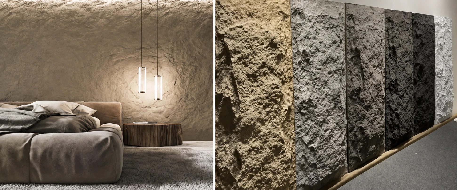 AKP decorative stone wall panels and interior application