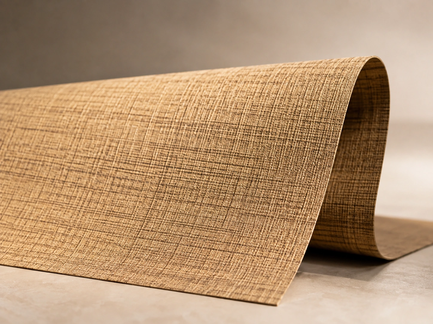 Flexible woven texture decorative sheet